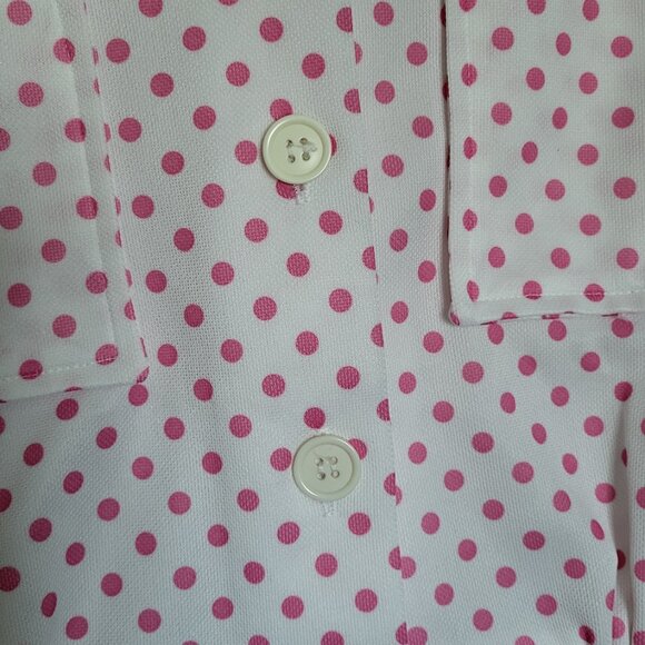 Pink Polka Dot 70s Power Suit w/ Bell Bottoms - Picture 7 of 12